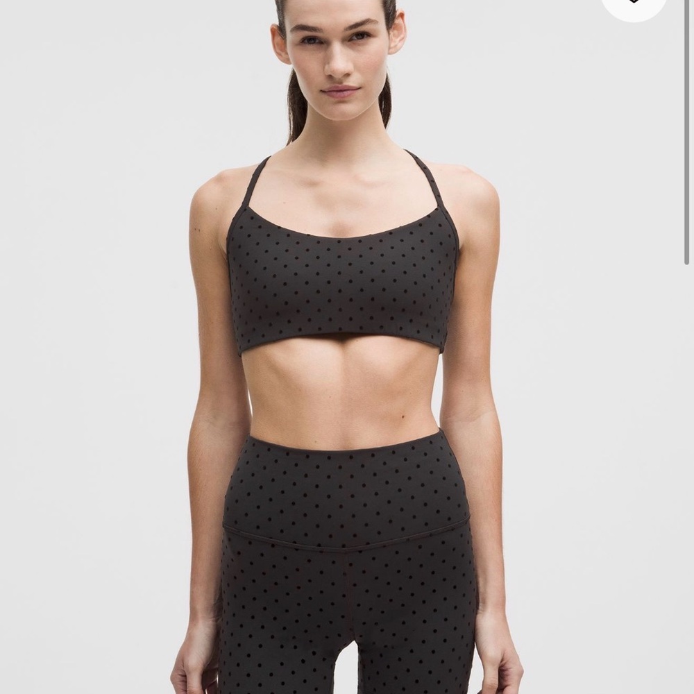 lululemon athletica Black Polka Dot Sports Bra